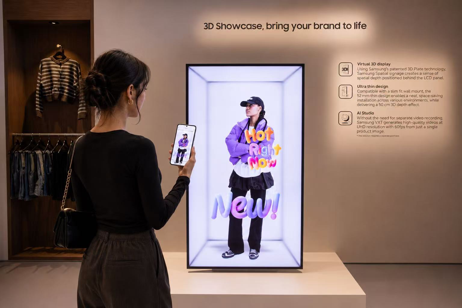 Translook Space 3D showcase retail display